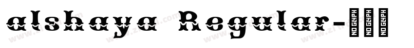 alshaya Regular字体转换